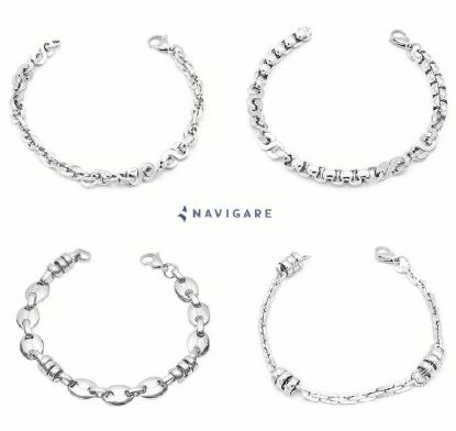 Immagine di BRACCIALE UOMO NAVIGARE 4pz + SCATOLA REGALO (promo senza sacchetto)