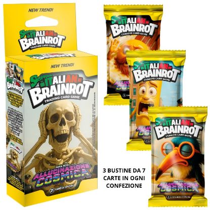 Picture of CARTE DA GIOCO BRAINROT BUSTINA 3x7pz serie Beta - Allucinanazione Cosmica (