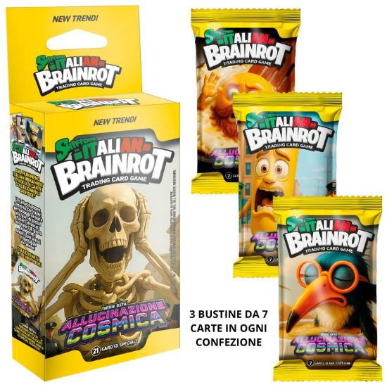 Picture of CARTE DA GIOCO BRAINROT BUSTINA 3x7pz serie Beta - Allucinanazione Cosmica (