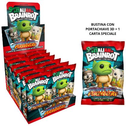 Picture of CARTE DA GIOCO BRAINROT BUSTINA + PORTACHIAVI 3D - Serie Alpha Universo Psichedelico