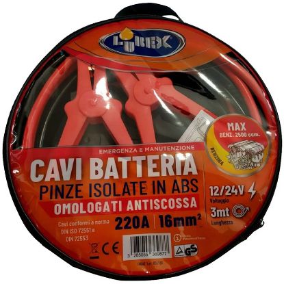 Immagine di LUBEX CAVI AUTO 16MM/3,0M 220A TUVCert, adatti a veicoli fino a 2500 cm3 bz e ds