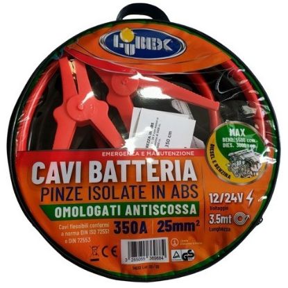 Immagine di LUBEX CAVI AUTO 25MM/3,5M 220A TUVCert, adatti a veicoli fino a 5500 bz / 3500 ds