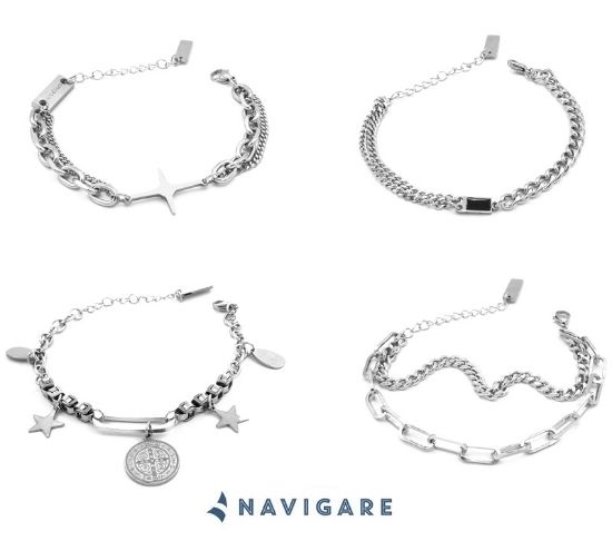 Immagine di BRACCIALE UOMO NAVIGARE 4pz + SCATOLA REGALO (promo senza sacchetto)