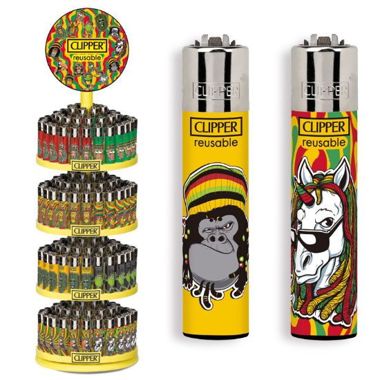 Immagine di ACCENDINO CLIPPER PIETRINA 192pz EXPO RASTA ANIM+LB