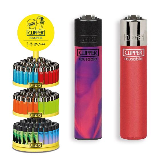 Immagine di ACCENDINO CLIPPER MINI PIETRINA 144pz EXPO GIR. MICRO PAINT MIX14