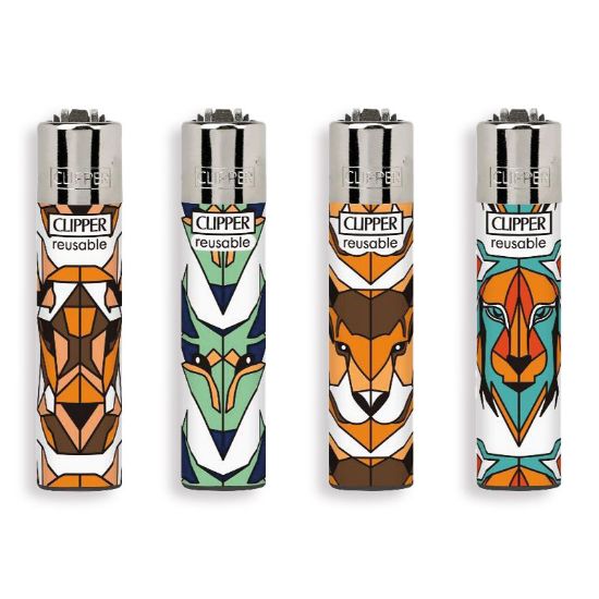 Immagine di ACCENDINO CLIPPER MINI PIETRINA 48pz GEOMETRIC ANIMALS 3