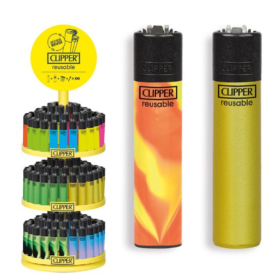 Immagine di ACCENDINO CLIPPER PIETRINA 144pz EXPO LARGE MIX 8+BW/SW