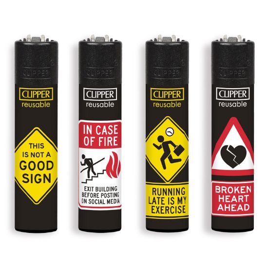 Picture of ACCENDINO CLIPPER PIETRINA 48pz FUNNY SIGNS
