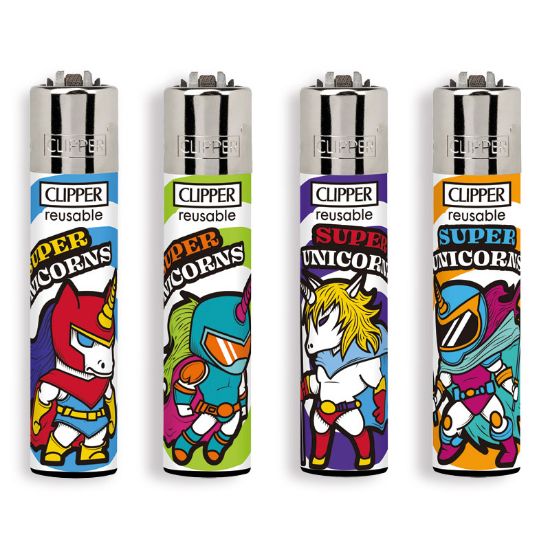 Immagine di ACCENDINO CLIPPER PIETRINA 48pz SUPER UNICORNS