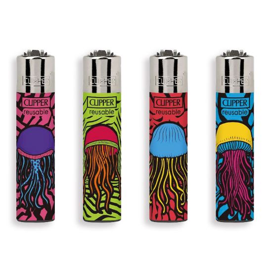 Immagine di ACCENDINO CLIPPER MINI PIETRINA 48pz JELLYFISH