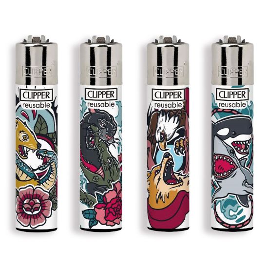 Immagine di ACCENDINO CLIPPER PIETRINA 48pz BATTLE TATOO