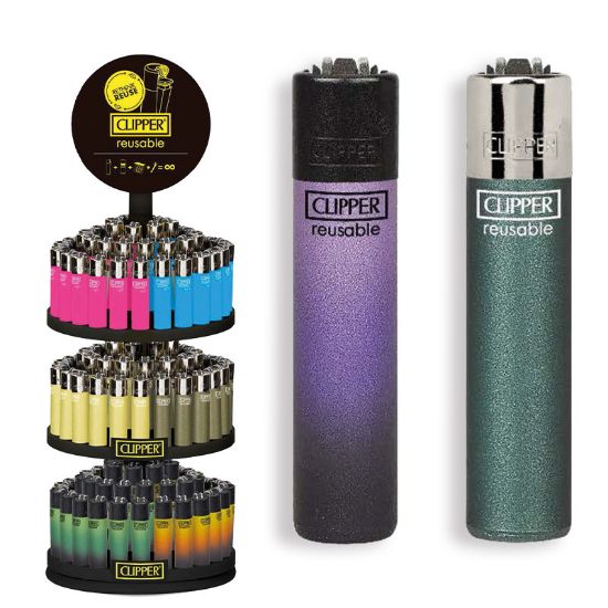 Immagine di ACCENDINO CLIPPER MINI PIETRINA 144pz EXPO MICRO PAINT MIX13