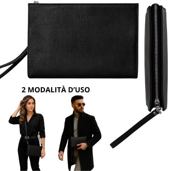 Immagine di BORSELLO POCHETTE ETRES 1pz NERO con tracolla - SINTETICO