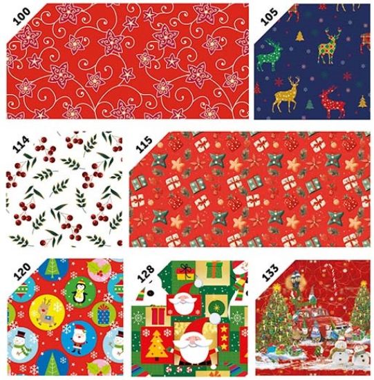 Immagine di CARTA REGALO 100X140 50 FG ASSORTITA NATALE CLASSIC