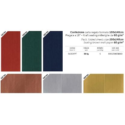 Immagine di CARTA REGALO 100X140 50 FG KRAFT SEALING SCURA
