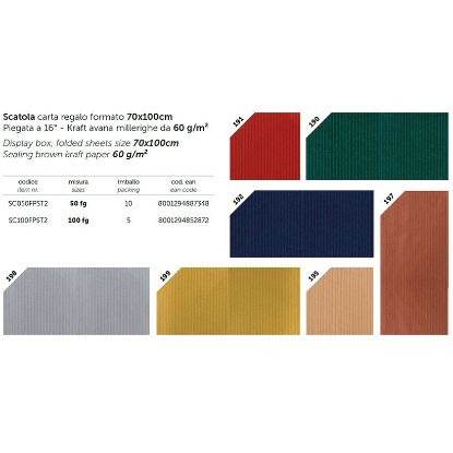 Immagine di CARTA REGALO 70X100 50 FG KRAFT SEALING SCURA