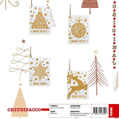 Immagine di BIGLIETTI NATALE CHIUDIPACCO 4x25pz