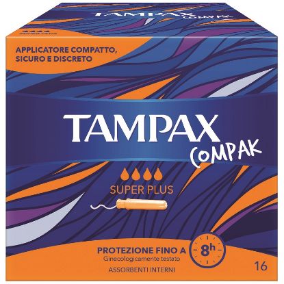 Immagine di ASSORBENTI COMPAK SUPER PLUS 16pz ARANCIO