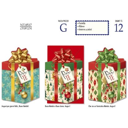 Picture of BIGLIETTI CROMO NATALE 12pz