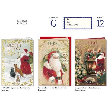 Picture of BIGLIETTI CROMO NATALE 12pz