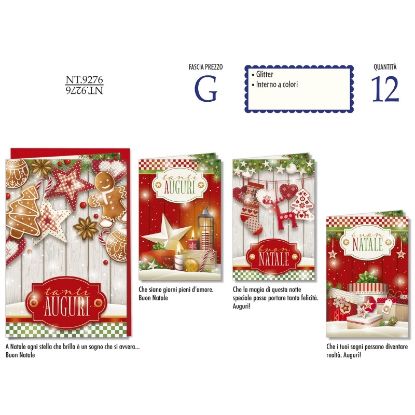 Picture of BIGLIETTI CROMO NATALE 12pz