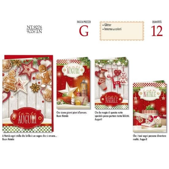 Picture of BIGLIETTI CROMO NATALE 12pz