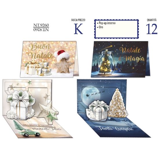Immagine di BIGLIETTI CROMO NATALE 12pz