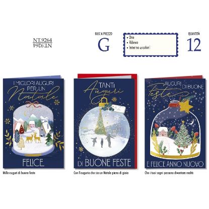 Picture of BIGLIETTI CROMO NATALE 12pz
