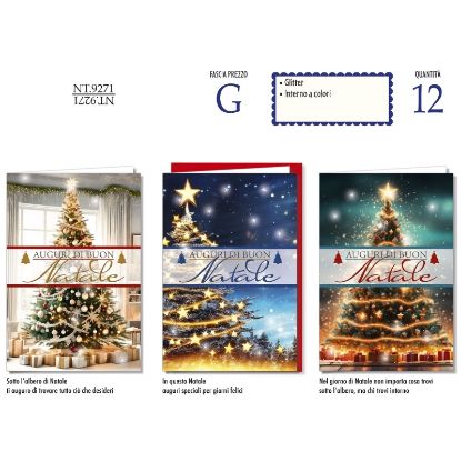 Immagine di BIGLIETTI CROMO NATALE 12pz