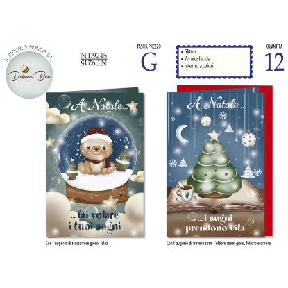 Picture of BIGLIETTI CROMO NATALE 12pz