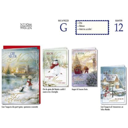 Picture of BIGLIETTI CROMO NATALE 12pz