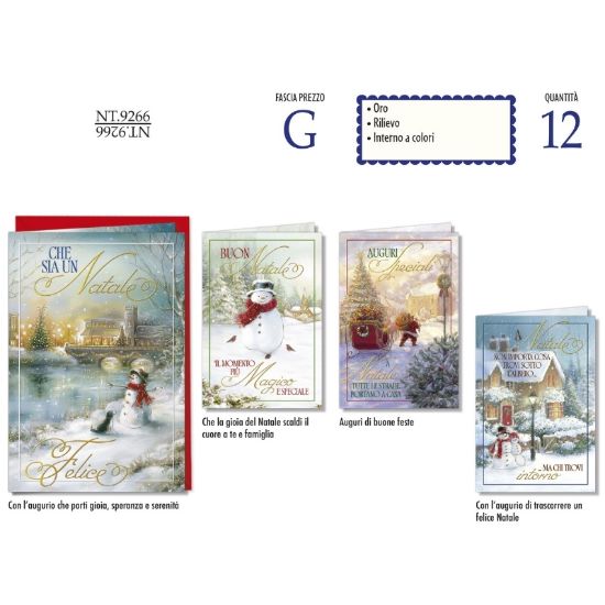 Picture of BIGLIETTI CROMO NATALE 12pz