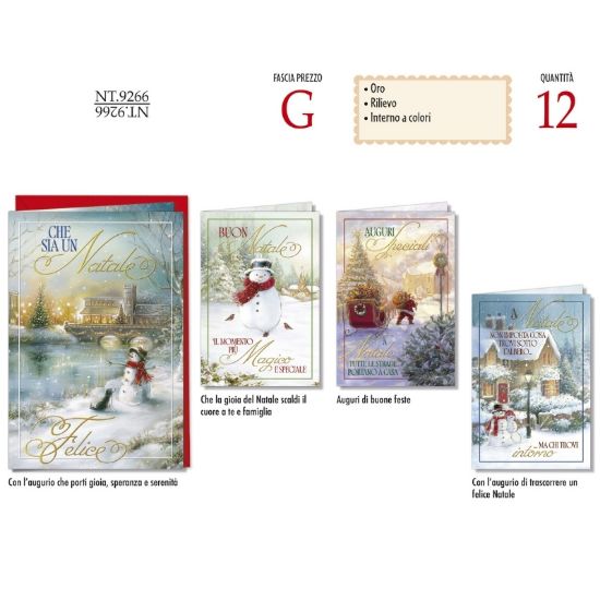 Picture of BIGLIETTI CROMO NATALE 12pz