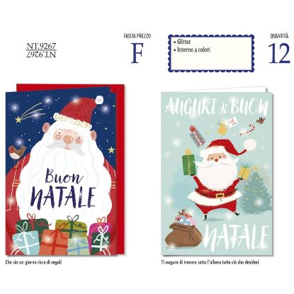 Immagine di BIGLIETTI CROMO NATALE 12pz
