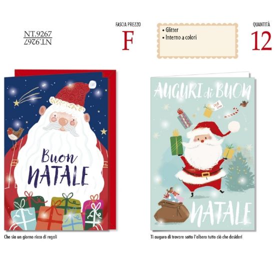 Immagine di BIGLIETTI CROMO NATALE 12pz