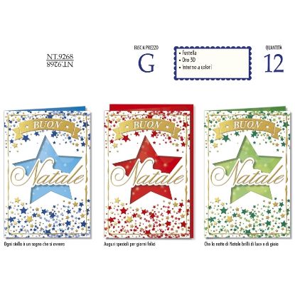 Immagine di BIGLIETTI CROMO NATALE 12pz
