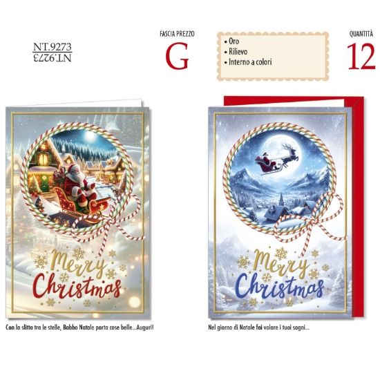 Picture of BIGLIETTI CROMO NATALE 12pz