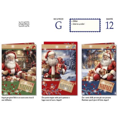 Picture of BIGLIETTI CROMO NATALE 12pz