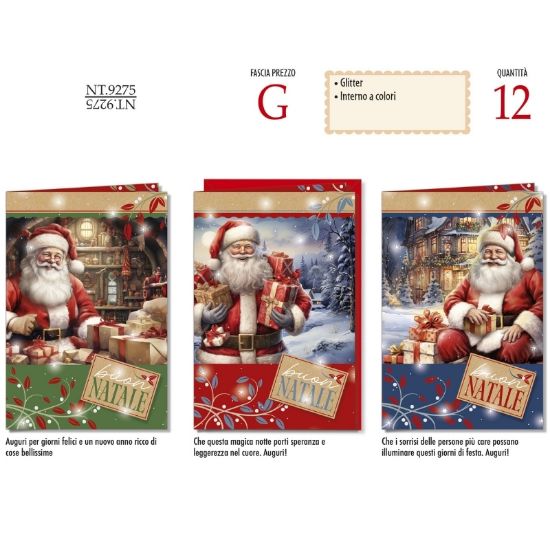 Immagine di BIGLIETTI CROMO NATALE 12pz