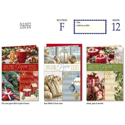Picture of BIGLIETTI CROMO NATALE 12pz