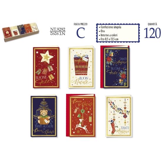Immagine di BIGLIETTI NATALE BRISTOL 85x135 120pz