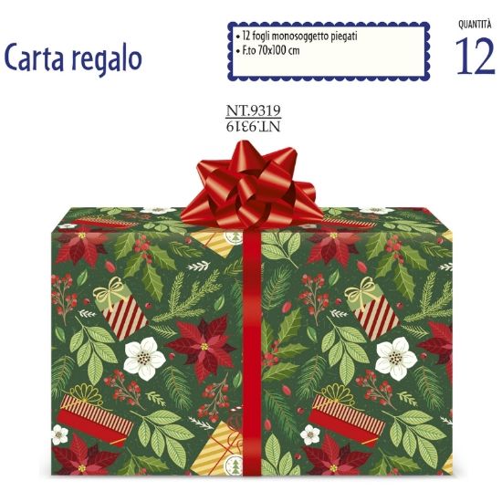 Immagine di CARTA REGALO 70X100cm 12fg NATALE