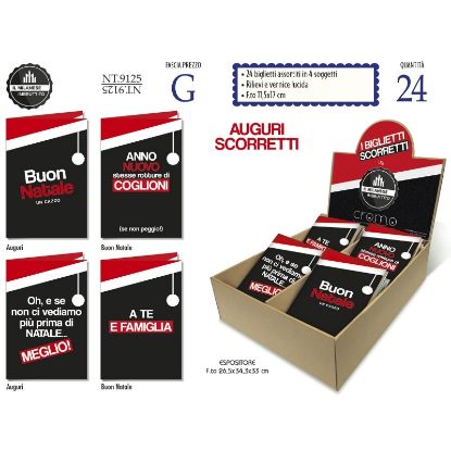 Picture of BIGLIETTI CROMO NATALE EXPO 24pz 115X170 MILANESE IMBRUTTITO