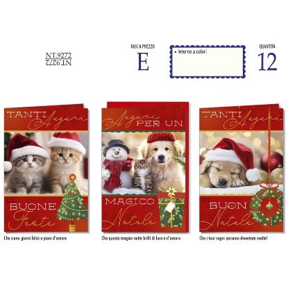 Picture of BIGLIETTI CROMO NATALE 12pz