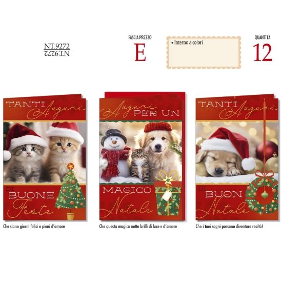 Picture of BIGLIETTI CROMO NATALE 12pz
