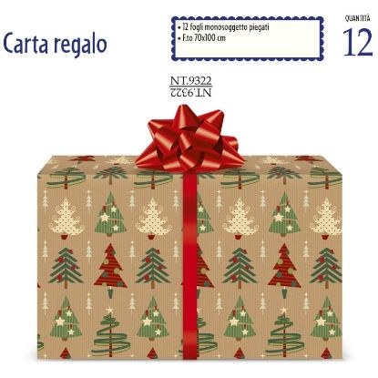Immagine di CARTA REGALO 70X100cm 12fg NATALE