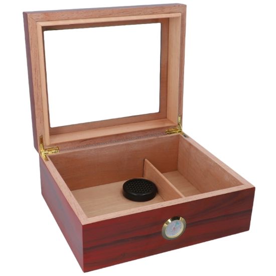 Immagine di UMIDIFICATORE PER SIGARI 1pz 26x22x11cm + IGROMETRO - CEDRO