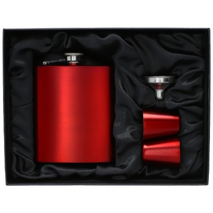 Immagine di FIASCHETTA SET REGALO fiaschetta da 7 OZ, 2 tazze (2 X 35 ML.) e un imbuto