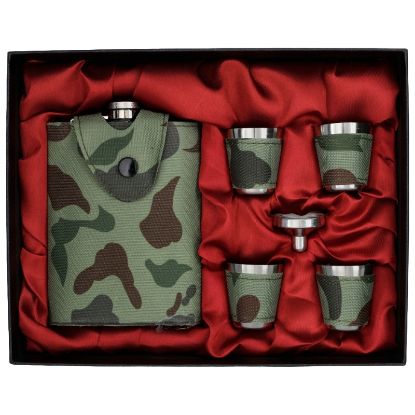 Immagine di FIASCHETTA SET REGALO fiaschetta da 227ml, 4 tazze (4 X 35 ML.) e un imbuto