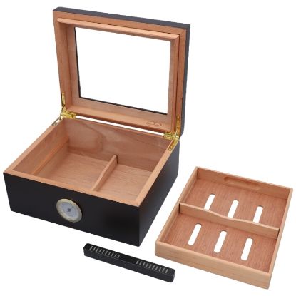 Immagine di UMIDIFICATORE PER SIGARI 1pz 26x22x11cm + IGROMETRO - DREWANIANY